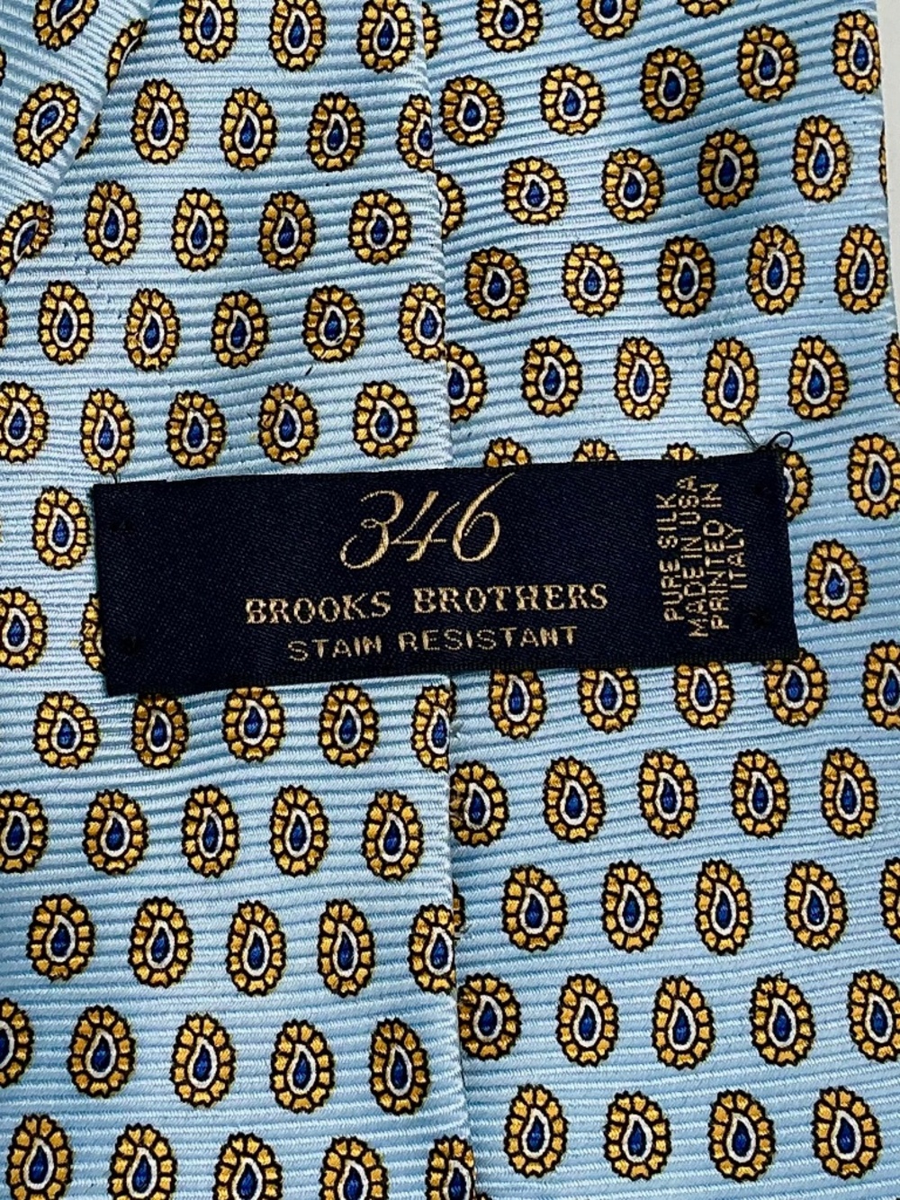 Brooks brothers pastel blue, mini  Silk Tie printed in Italy, made  in USA 🇺🇸